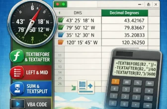 featured image - convert degrees minutes seconds to decimal degrees in excel