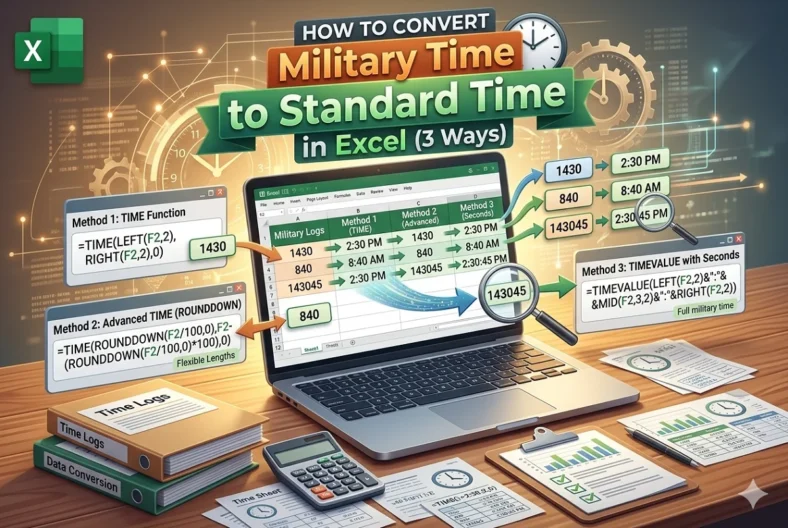 featured image - convert military time to standard time in excel