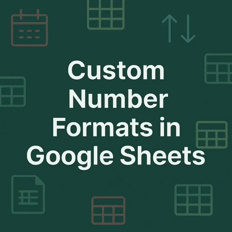 featured image - custom number format in google sheets