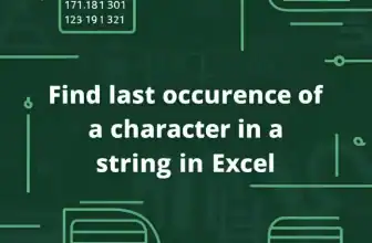 How to Find the Last Occurrence of a Character in a String in Excel