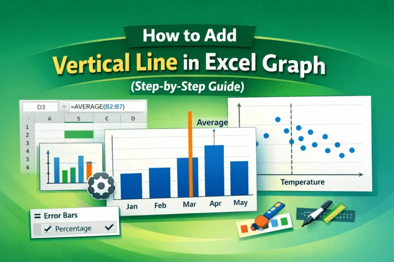 featured image - how to add vertical line in excel graph