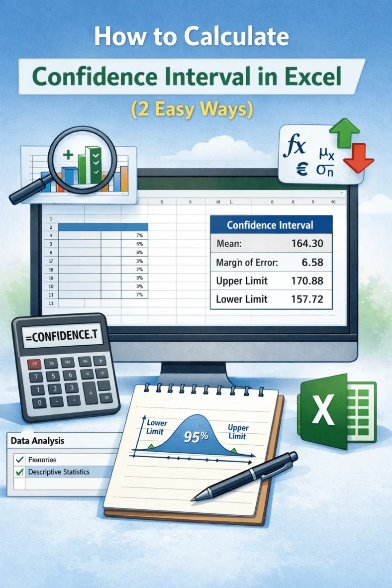 featured image - how to calculate confidence interval in excel