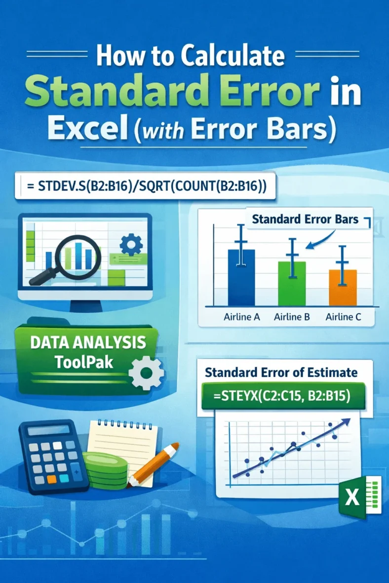 featured image - how to calculate standard error in excel