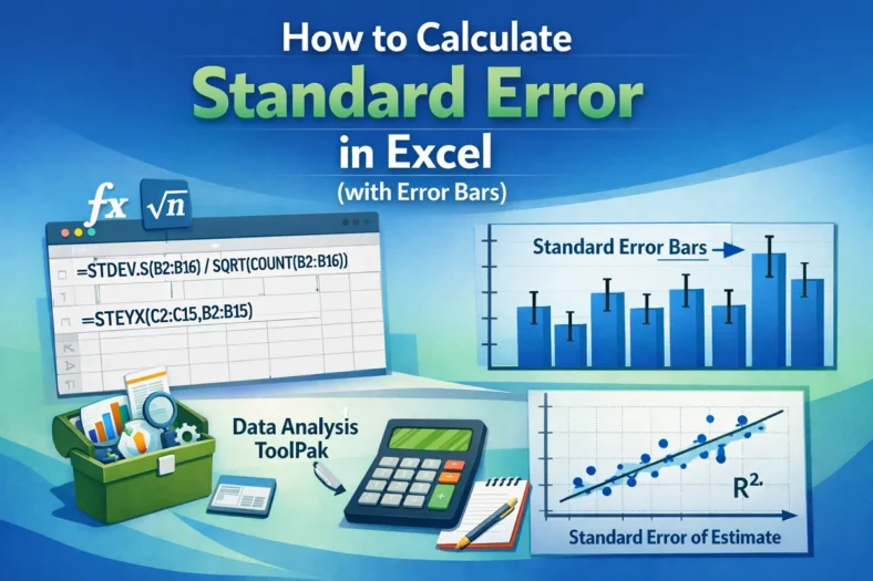 featured image - how to calculate standard error in excel
