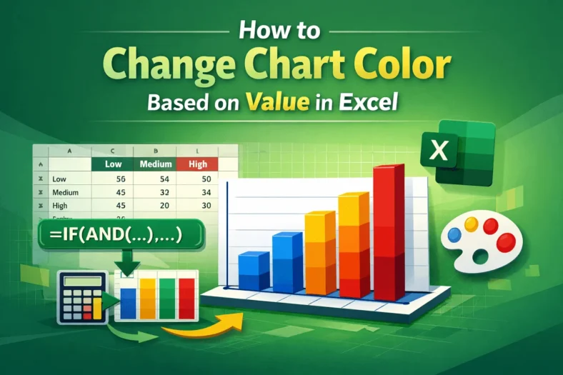 featured image - how to change chart color based on value in excel