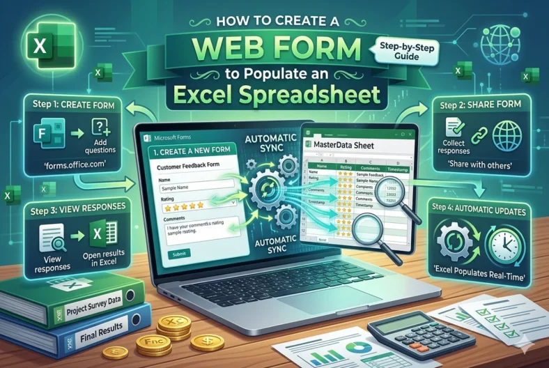 featured image - how to create a web form to populate excel spreadsheet