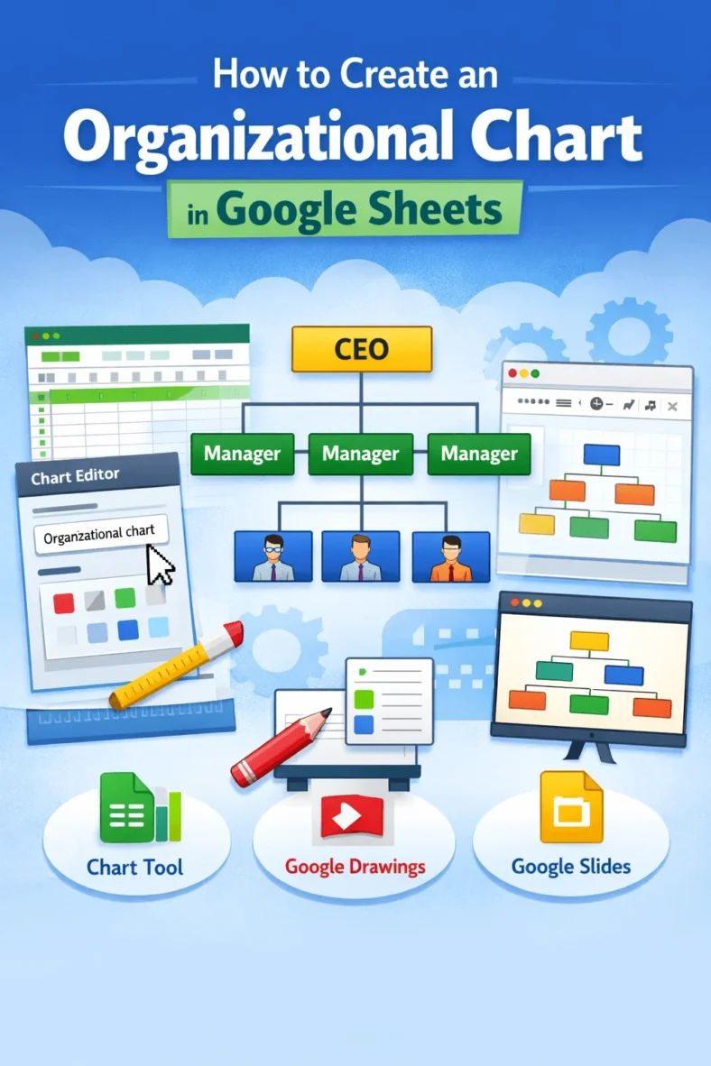 featured image - how to create an organizational chart in google sheets