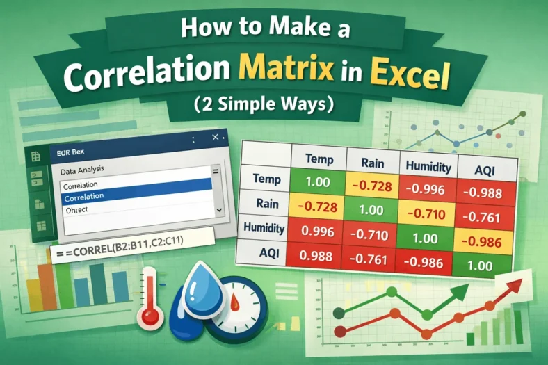 featured image - how to create correlation matrix in excel