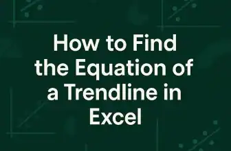featured image - how to find the equation of a trendline in excel