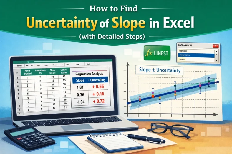 featured image - how to find uncertainty of slope in excel