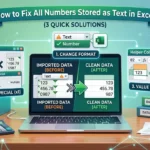 featured image - how to fix all numbers stored as text in excel