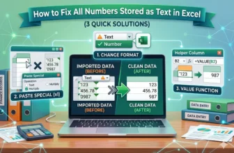 featured image - how to fix all numbers stored as text in excel