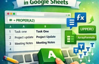 featured image - how to make first letter uppercase in google sheets