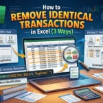 featured image - how to remove rows containing identical transactions in excel
