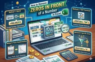 featured image - how to remove zeros in front of a number in excel
