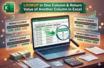 featured image - lookup value in one column and return value of another column in excel