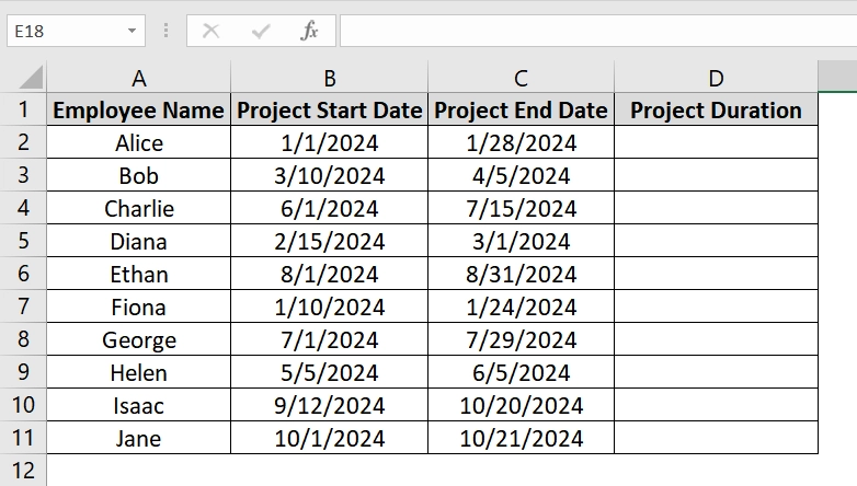 Using the DAYS Function and Division to Calculate Weeks Between Two Dates