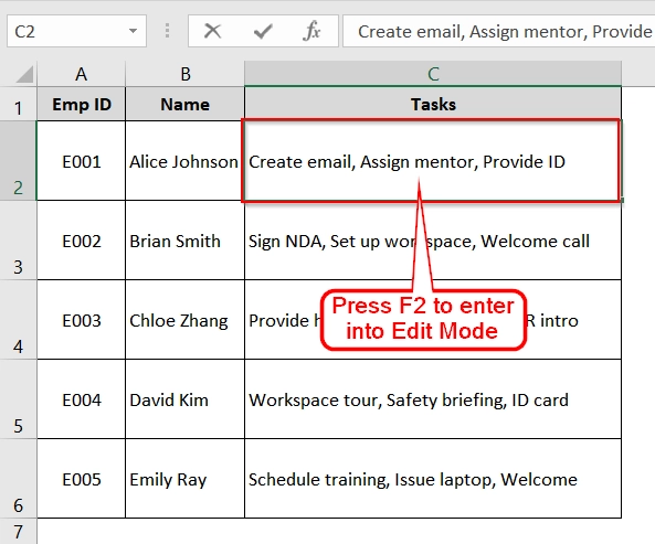 Applying Bullet Symbol (Alt+7) to Insert Multiple Bullet Points in Excel Cell