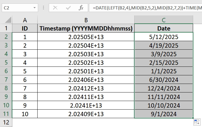 Using TEXT (Date+Time) Functions