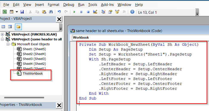 Use VBA to Automate Header/Footer Addition