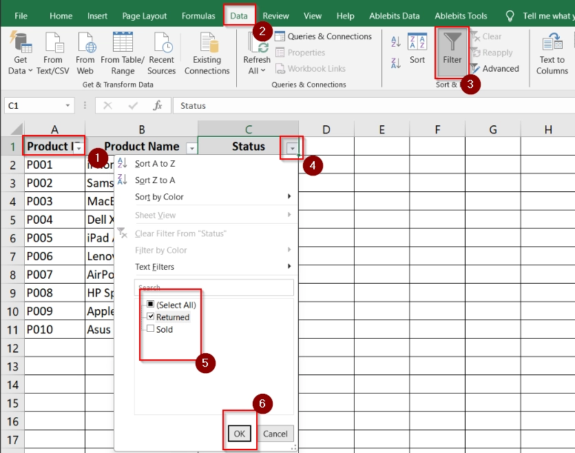 Applying Special & Visible Cells Only Options To Delete Filtered Row