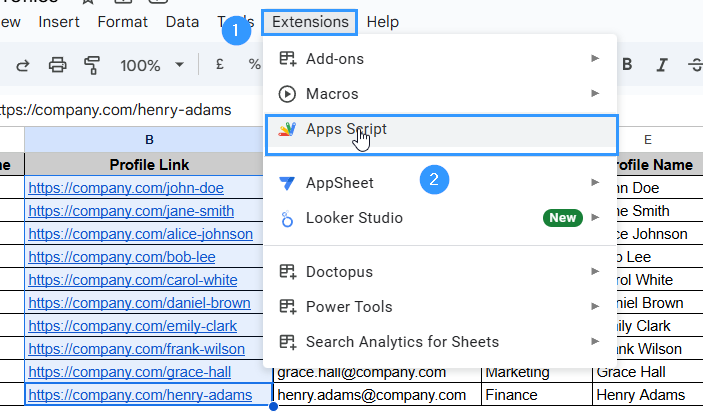 Using Apps Script to Remove All Hyperlinks