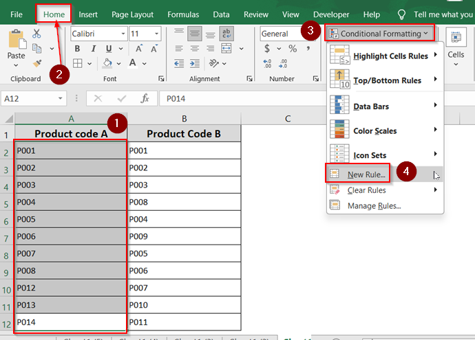 Apply ‘Equal To’ Operator to Compare Row-by-Row in Excel