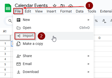 Export Events Using Google Takeout (Manual Method)