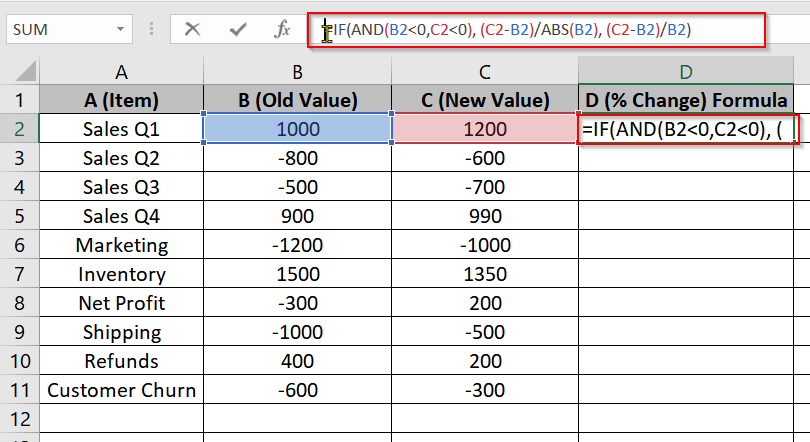 Dealing with Negative Values in Base