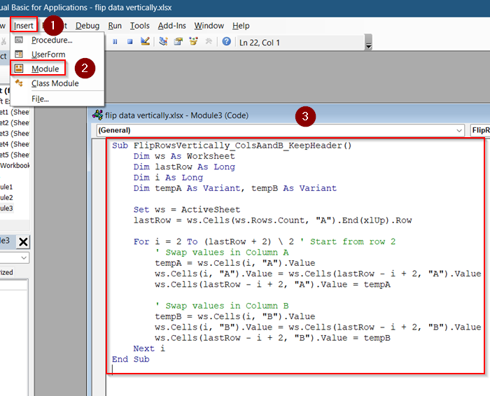 Flip Data Using VBA Macro