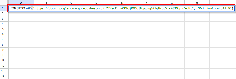 Hide Columns in Google Sheets from Certain Users Using the IMPORTRANGE Function-2