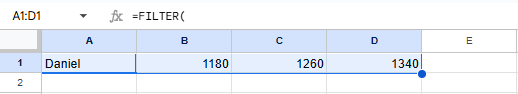 Combining IMPORTRANGE and FILTER Functions to Import Only Matching Rows in Google Sheets