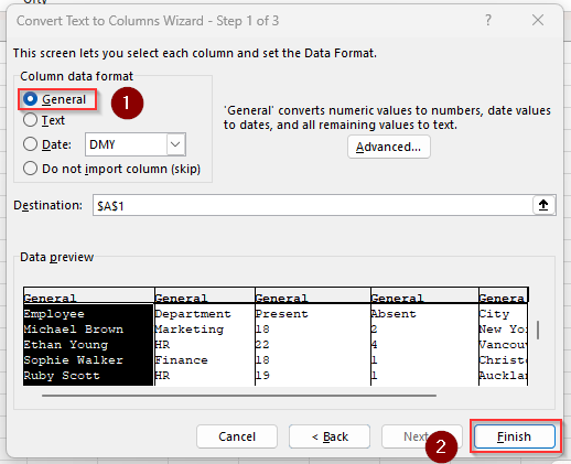 Directly Open the Text File in Excel