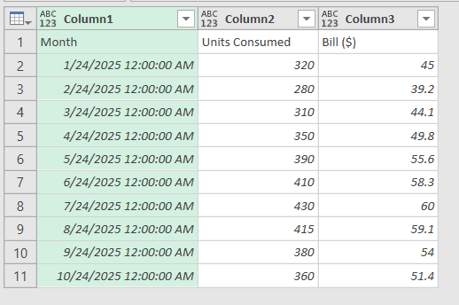 Using Power Query Editor to Make First Row Header in Excel