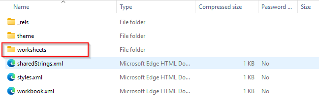 Removing Worksheet Protection by Editing the Excel XML File