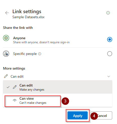 Turning on View-Only Mode While Sharing