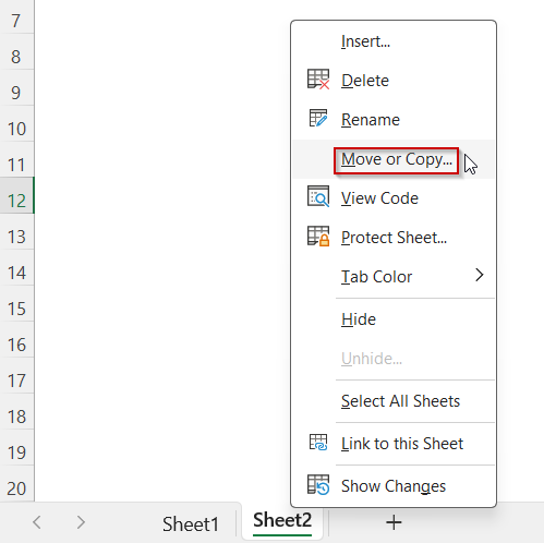 Copy Contents to a New Workbook