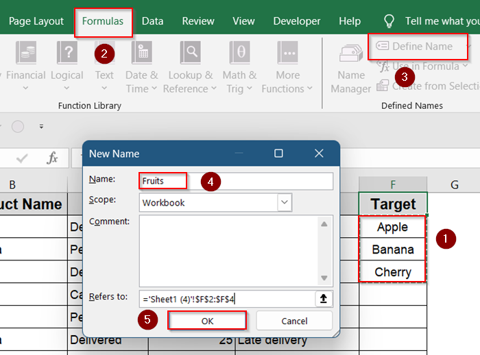 Using Named Range for Dynamic List of Values