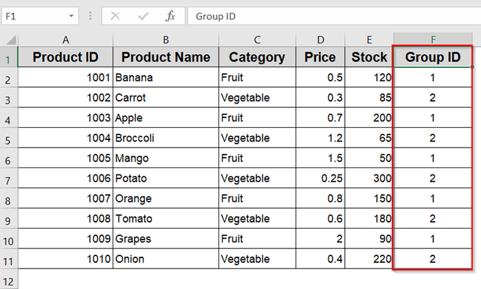 Use Helper Columns for Grouped Data