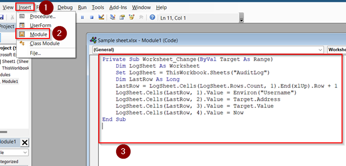 Use VBA for Custom Change Tracking