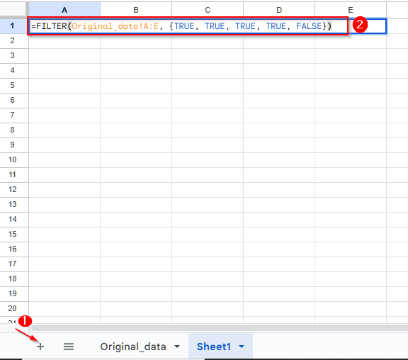 Hide Columns Using Filter Function in Google Sheets from Certain Users-1