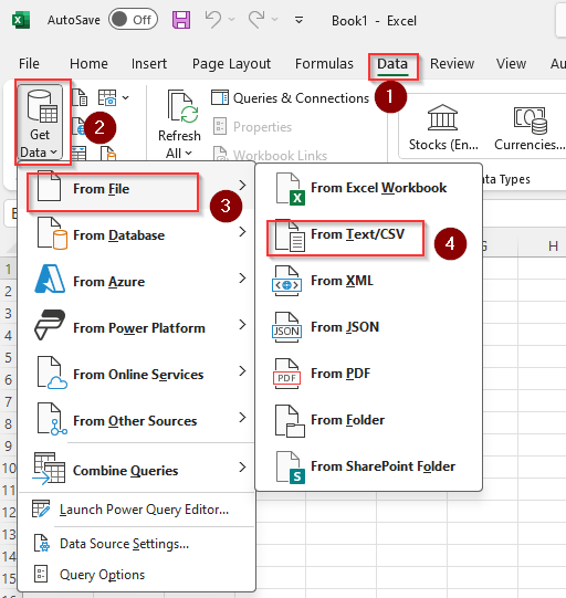 Format with the Power Query Feature