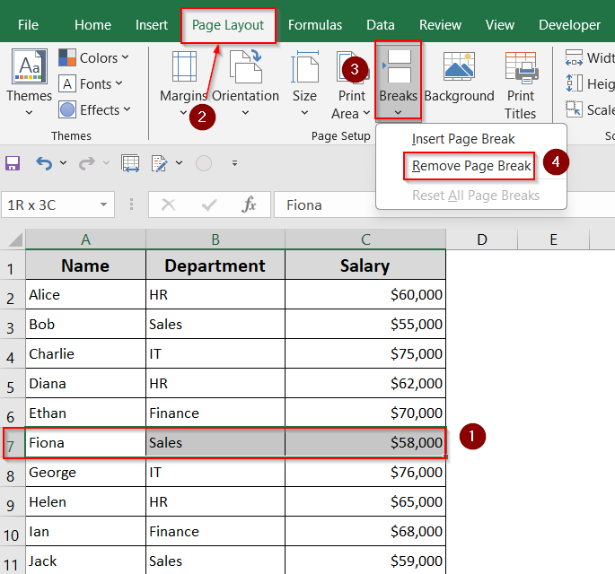 How to Remove Page Breaks in Excel