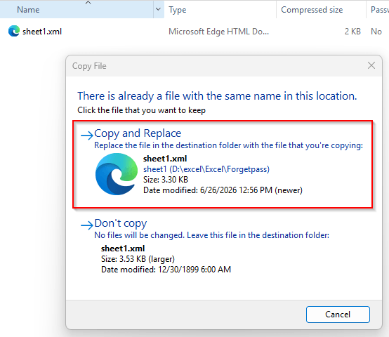 Removing Worksheet Protection by Editing the Excel XML File