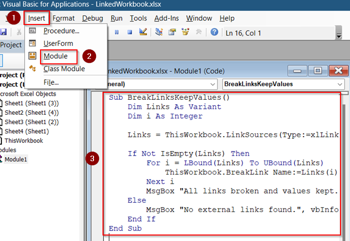 Break Links Using VBA and Keep Values