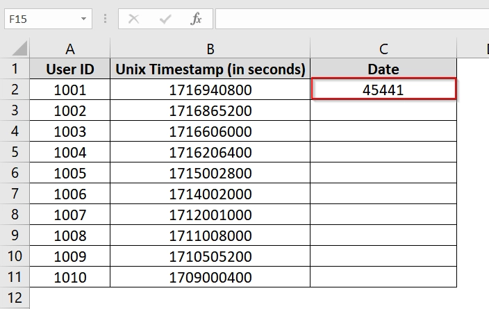 Applying Formula To Convert Unix Timestamp to Date in Excel