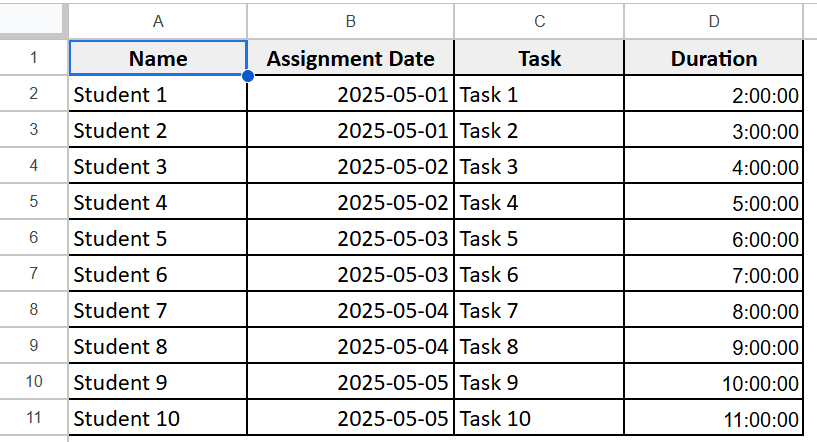Adding Up Simple Time Values