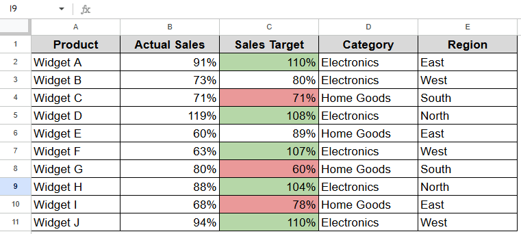 Copy Conditional Formatting with Paint Format Tool