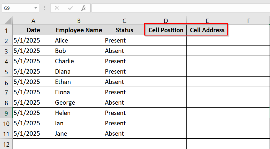 Combine CELL, INDEX & MATCH Functions to Find Text and Return Cell Address