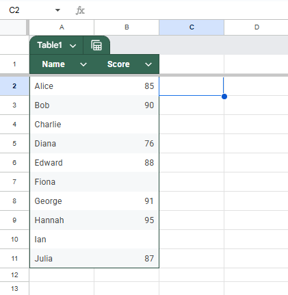 Count Non-Empty Cells in a Range Using the COUNTA Function in Google Sheets